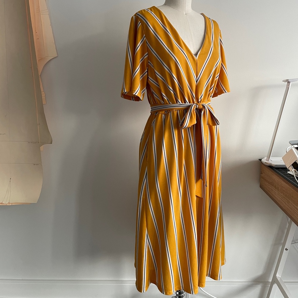 Yellow Striped Sun Dress
